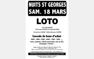 LOTO 18 MARS NUITS ST GEORGES