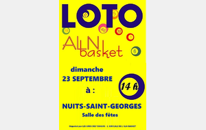 23/09/2018 : Loto de l'AMI DES TANGOS-L'AMICALE DE L'ALN BASKET