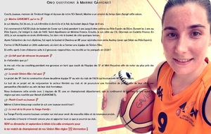 Marine, joueuse SF Région et coach des SF Département